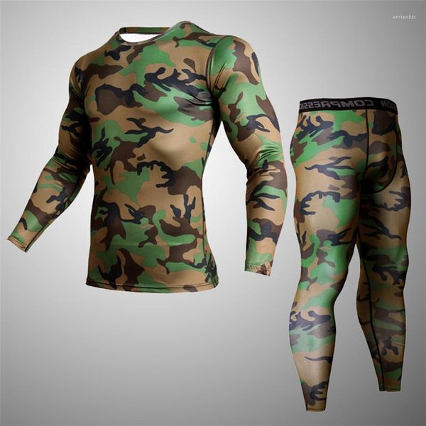 

sports tracksuits slim compression leggings long sleeve tshirts 2pcs sports sets fashion colorful male apparel camouflage skinny mens, Gray