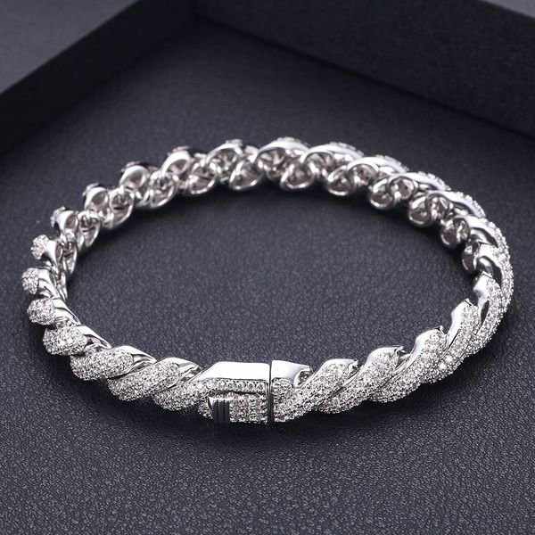 

janekelly rope bracelet gold silverthick mens twisted braided chain hip hop bracelet, Black