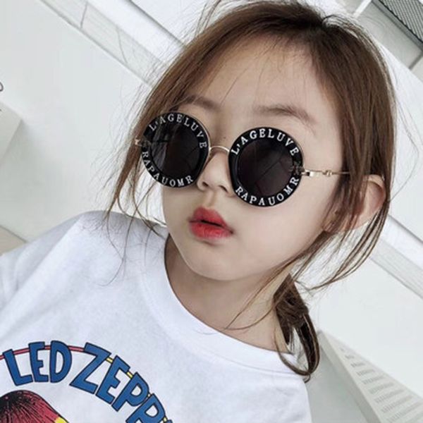 

asouz 2020 new fashion men's and children's sunglasses uv400 classic retro bee brand men's and children's alphabet round, White;black