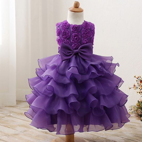 

2019 foreign trade selling flower boys/flower girls wedding dress multilayer gauze tutu girls costume a generation of fat, Red;yellow