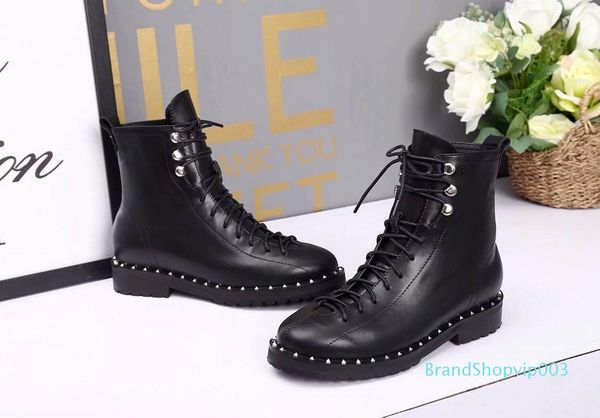 

ang women s designer luxury sheepskin thick heel women s motorcycle boots patent leather knight boots ladies shoes martin, Black