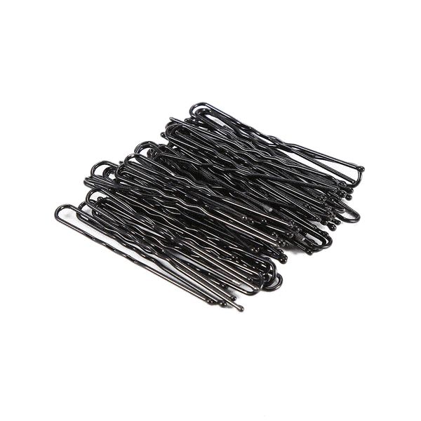 Elecool Black Metal Hairstyling Thin Shape U Clips 5cm Bobby Pins