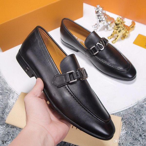 

19fw brands luxury 100% genuine leather men formal monk strap shoes luxury dress shoe handmade designers hasp oxfords yecq7, Black