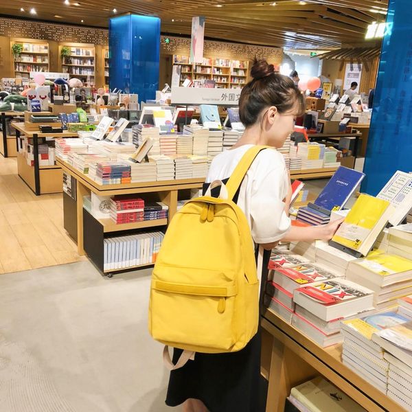 

nylon waterproof women backpack solid color shoulder bag schoolbag for teenage girls 2019 travel backpack