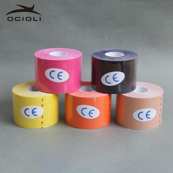 

6 rolls kinesiology tape tex tape athletic tapes sport taping strapping good quality football exercise muscle kinesiotape, Black;gray