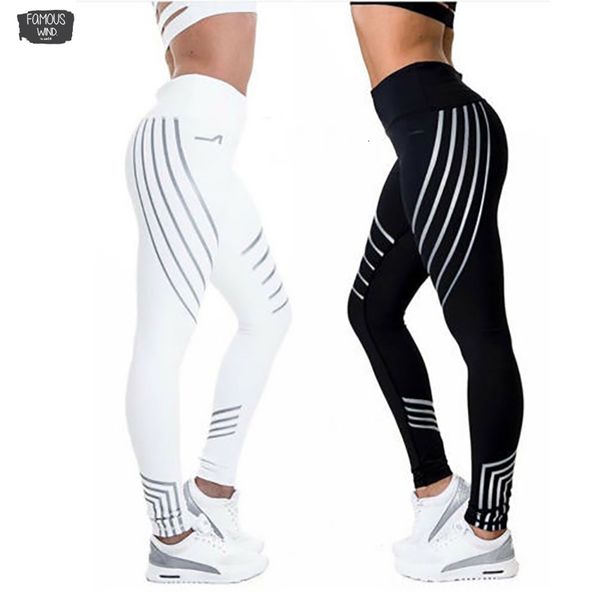 

fitness woman leggings light high shiny leggins workout slim striped fit women pants black elastic trousers casual leggings