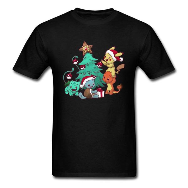 

pokemas t shirt for man pocket monster christmas 2018 black clothing cotton tshirt cartoon t-shirt pocket monster xmas tee, White;black