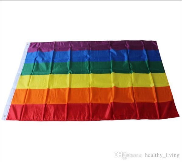 

90*150cm gay rainbow flag no. 4 lgbt pride flag rainbow flag dhl -z087