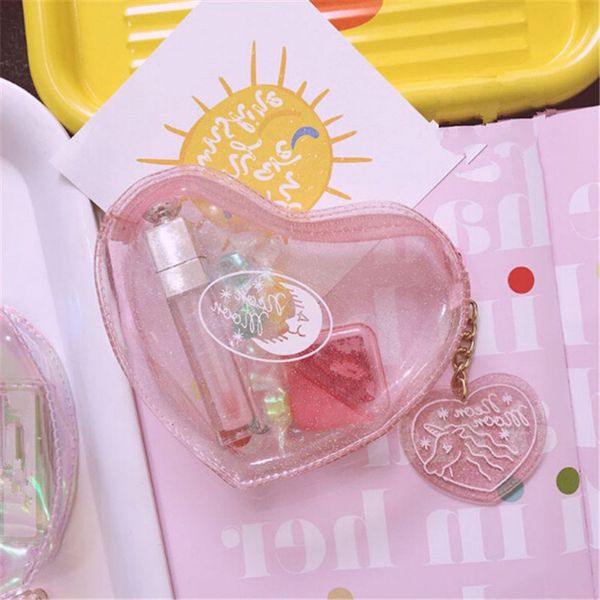 

female makeup organizer case cute mini pvc pink laser cosmetic bag eco- friendly women travel make up toiletry pouch bags