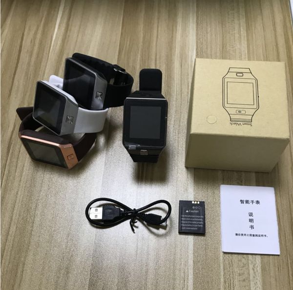 DZ09 Smartwatch Bluetooth GT08 Akıllı İzle Desteği SIM Kart Uyku Monitörü Android IOS Samsung Için SeTenter Hatırlatma Için