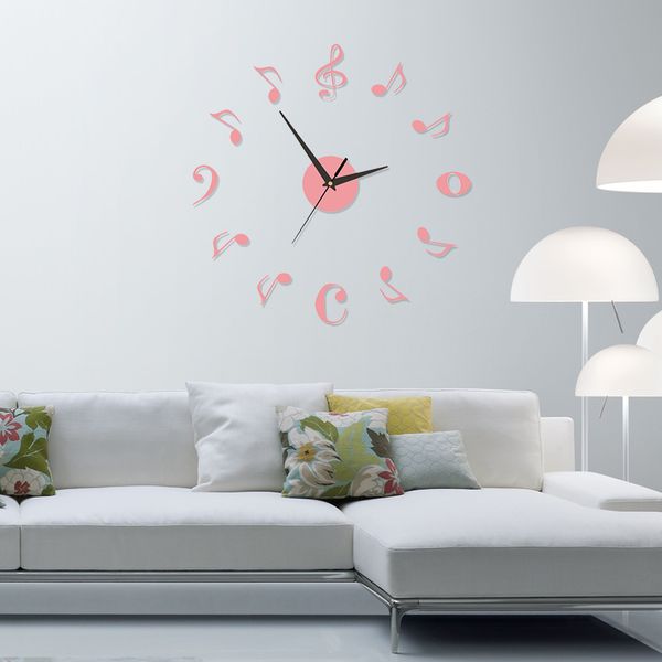 

diy 3d mirror surface large number wall clock sticker home decor mirror living room large art design wall clock