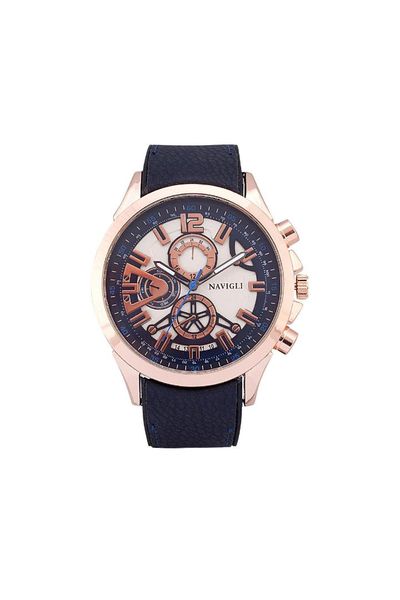 

navigli male clock 7041s10, Slivery;brown