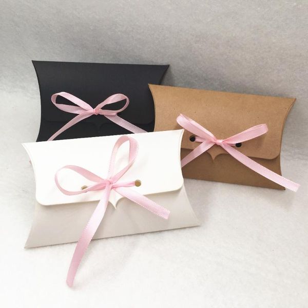 

30pcs/lot new style pillow shape box candy box gift for wedding party favor decor with ribbon