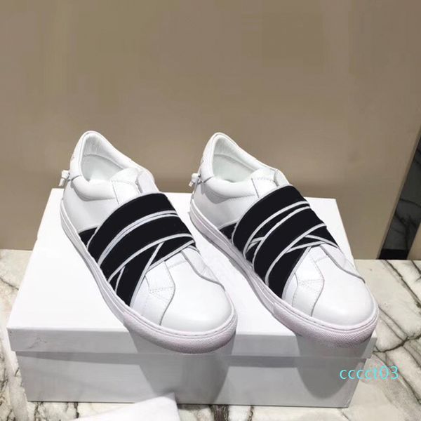 

luxury designer mens low cut 4g webbing sneakers in leather womens leather trainers paris signature and knots elastic bands sneaker ct03, Black