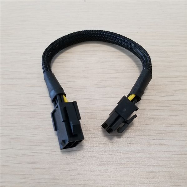 

Graphics Card PCI-E 6Pin to 8Pin Adapter Power Extension Cable Net Covering 18AWG 20cm for BTC Miner DIY