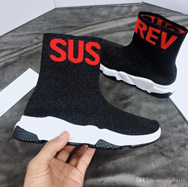 

woman man brand designer casual sock shoes speed trainer black red triple fashion socks sneakertrainer lady boy girl sho bll180102602