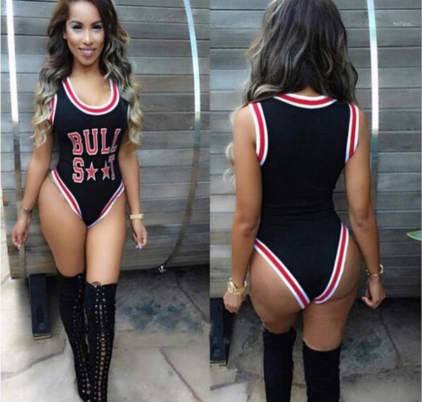

clothes womens one piece slim swimwear summer designer letter print quick drying basketball jumpsuits females slim, White;black