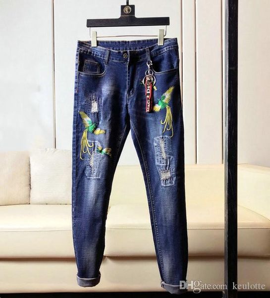 

модне Ѭоконе мђжкие дизайнеѬкие джин мђжин онкий лђайне ан бог з, Blue