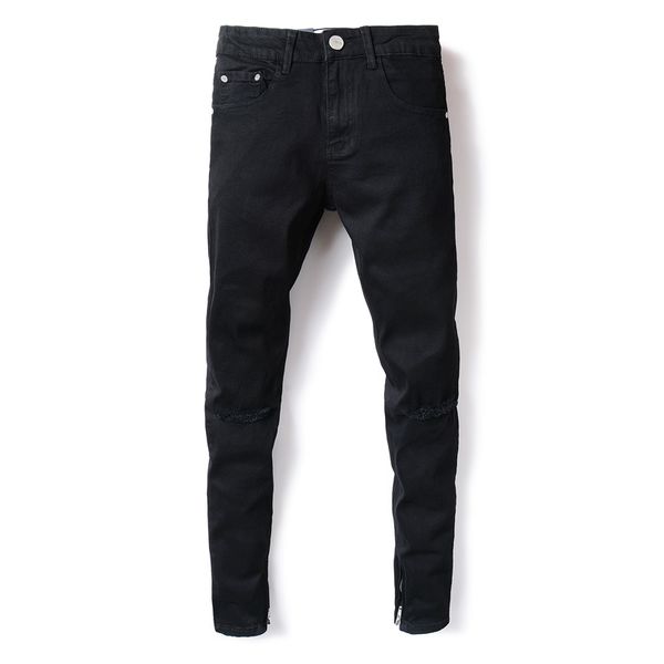 

2019 new brand jeans men famous black men jeans trousers male denim slim straight cut fit pants,black jeans,2001, Blue