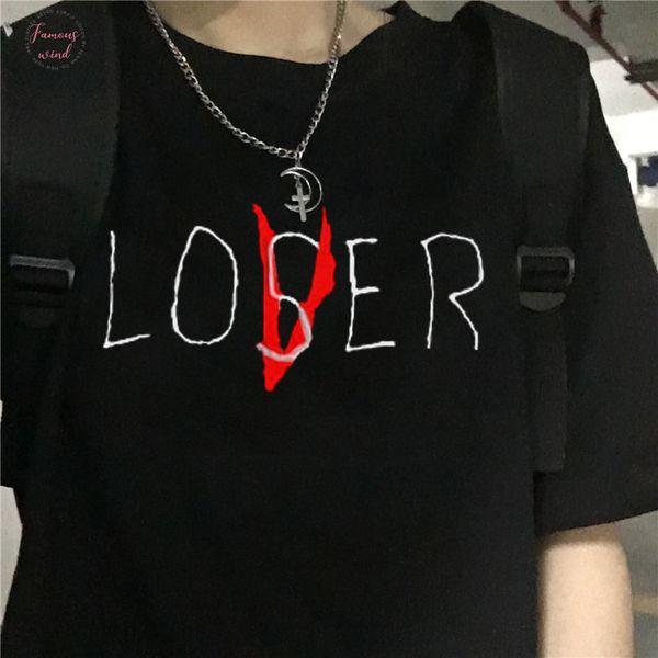 

loser new movie it losers club t shirt men ulzzang letter vintage women casual summer tees harajuku short sleeve t shirt, White