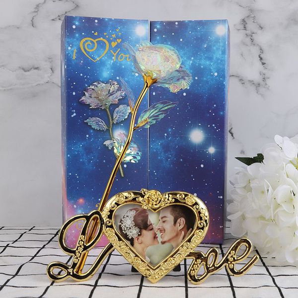 

hw more style 24k foil plated rose wedding party favor valentine's day gifts lover lighting rose lasts forever love flower