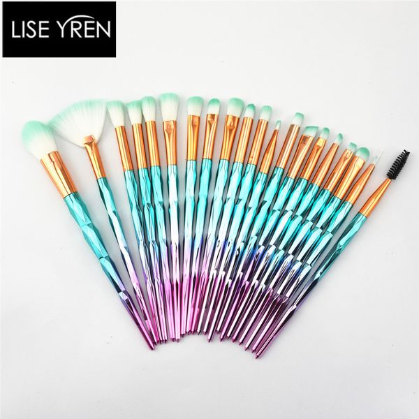 

20pcs professional makeup brushes set foundation eyebrow eyeliner blush cosmetic concealer brushes useful foundation sets