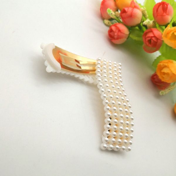

pearl слайд клип барретт hairclip шпильки pearl white bridal барретт accessori per capelli fiori temtx, Black;brown