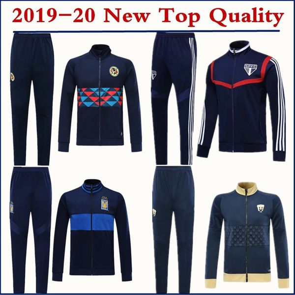 

2019 2020 club america jacket dry strike tracksuit squad drill 19 20 liga mx tigres unam sao paulo dani alves soccer training suit, Black