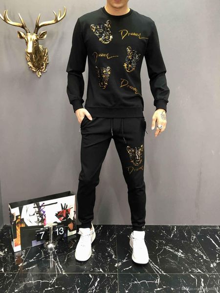 

new set sweatsuit tracksuit women men hoodies+pants mens clothing sweatshirt pullover casual tennis sport tracksuits sweat suits, Gray