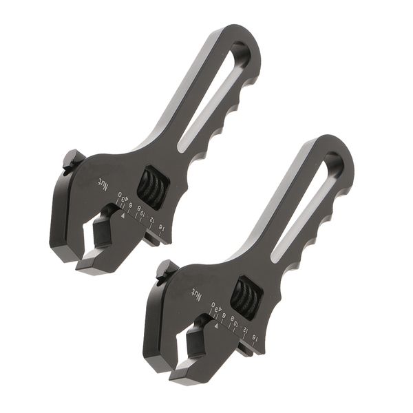 

2 pcs an adjustable metal wrench fitting tools for an3 -an 16 durability black