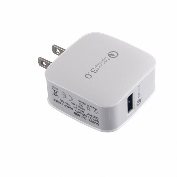 

quick fast charging us eu ac travel wall charger power adapter plug qc 3.0 quick charger for iphone 5 6 7 plus for samsung s6 s7 edge s8 pc