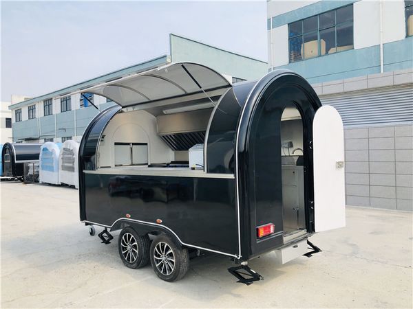 

mobile food trailer food truck 340x200x240cm black