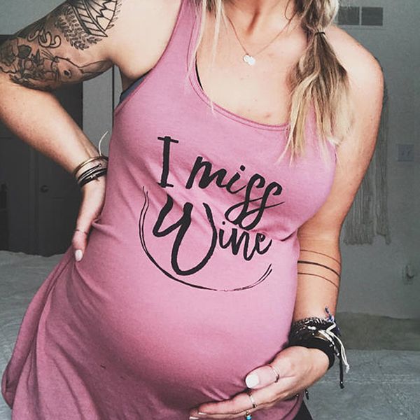 

Plus Size S-2XL Hip Hop Style Camisole Pregnant Women T Shirt Sleeveless Letter Print O Neck Causal Clothing Vest Tops