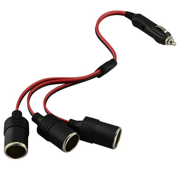 

vehicle splitter auto portable power charger car cigarette lighter 1 to 3 way 12v 24v plug connector adapter parts female socket