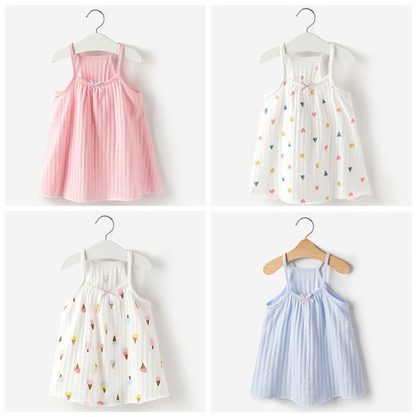 

girls' suspender skirt 2020 summer new girls' small vest thin section suspenders dress, Red;yellow