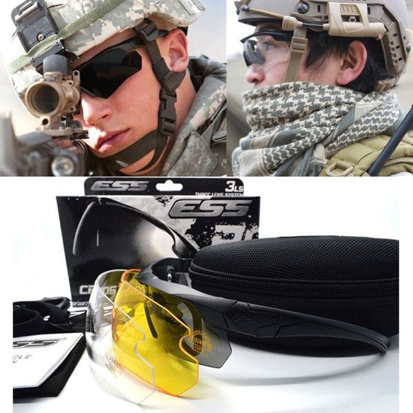 

cool man uv400 100% radiation protection tactical glasses includes 3 pairs of lenses and glasses case/glasses bag, Black