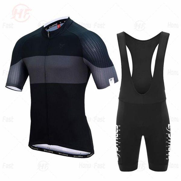 

stages pro team summer cycling jersey set bicycle clothing breathable strava men short sleeve shirt bike bib shorts 19d gel pad, Black;blue