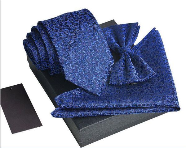 

2018 men women 7cm new fashion bow tie hanky set pocket handkerchief bowtie floral wedding neck ties gravata corbatas pajaritas, Blue;purple