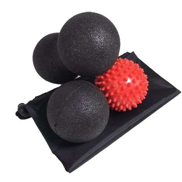

3 in 1 massage ball set epp peanut massage ball pvc spiky massage ball for yoga crossfit muscle releax physical therapy & exercise muscle