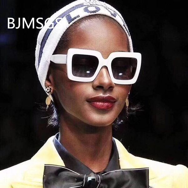 

2019 new retro square sunglasses women brand designer oversized sun glasses fashion female gradient shades oculos uv400, White;black