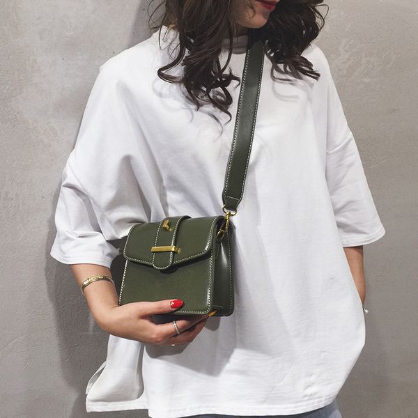 

small bag bag premium sense western style small square bag wide-strap shoulder