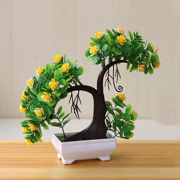 

bonsai potted small tree home office deskfake flower garden wedding artificial plants decoration party supplies l