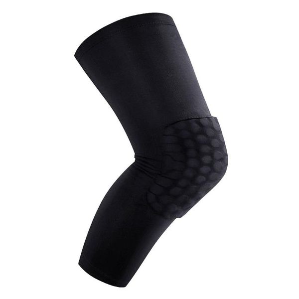 

knee pads crashproof antislip basketball knee pads honeycomb pad compression leg sleeve sports safety accessories, Black;gray