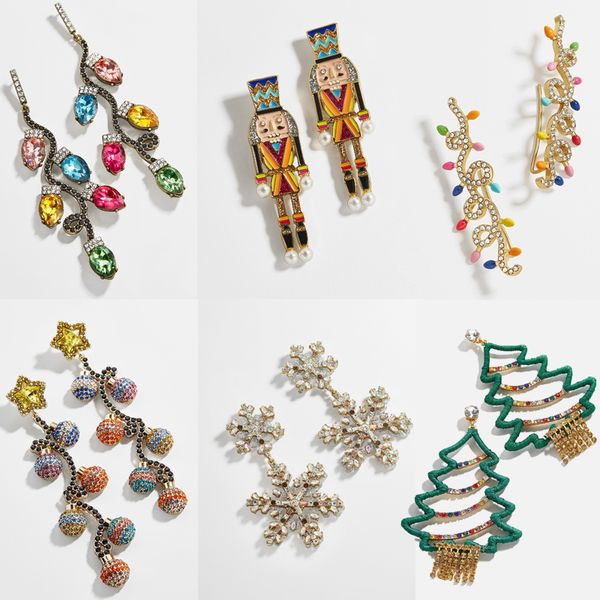 

dvacaman 2019 bohemia multi-color bright bulbs christmas tree drop earrings for women big pear statement earrings jewelry, Silver