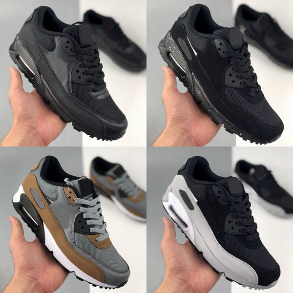 

2020 new mens running shoes 90 black white man athletic sports sneakers 90s trainers baskets breathable des chaussures schuhe