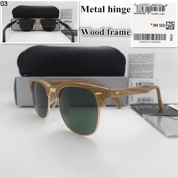 

fashion women sunglasses sun glasses men designer quality brand frame plank vintage coating lens sport frame wood glass with box wmvim