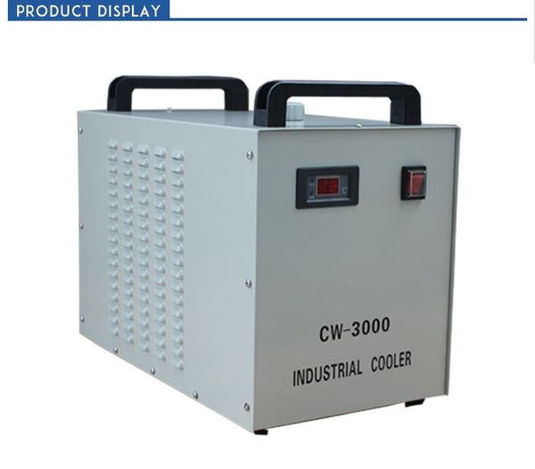CW3000 refrigeratore d'acqua industriale per macchina da taglio per incisione laser CO2 tubo laser 60W 80W DG110V AG220V