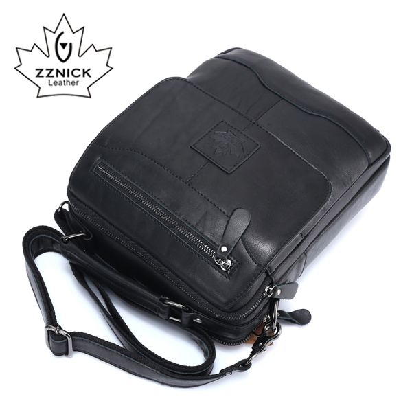 

zznick 2018 spring new arrival genuine leather genuine leather men's bag shoulder bags for men cross body bag portfolio fashion