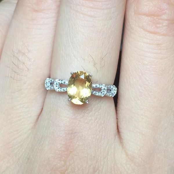 

s925 серебряное кольцо с ювелирной моды желтый shuijing, Golden;silver