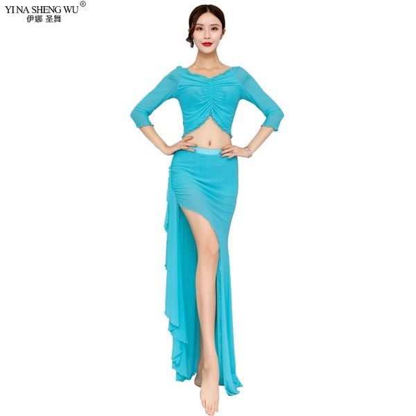 

stage wear women belly dance set oriental competition costume skirt bellydance 4 colors delivery, Black;red